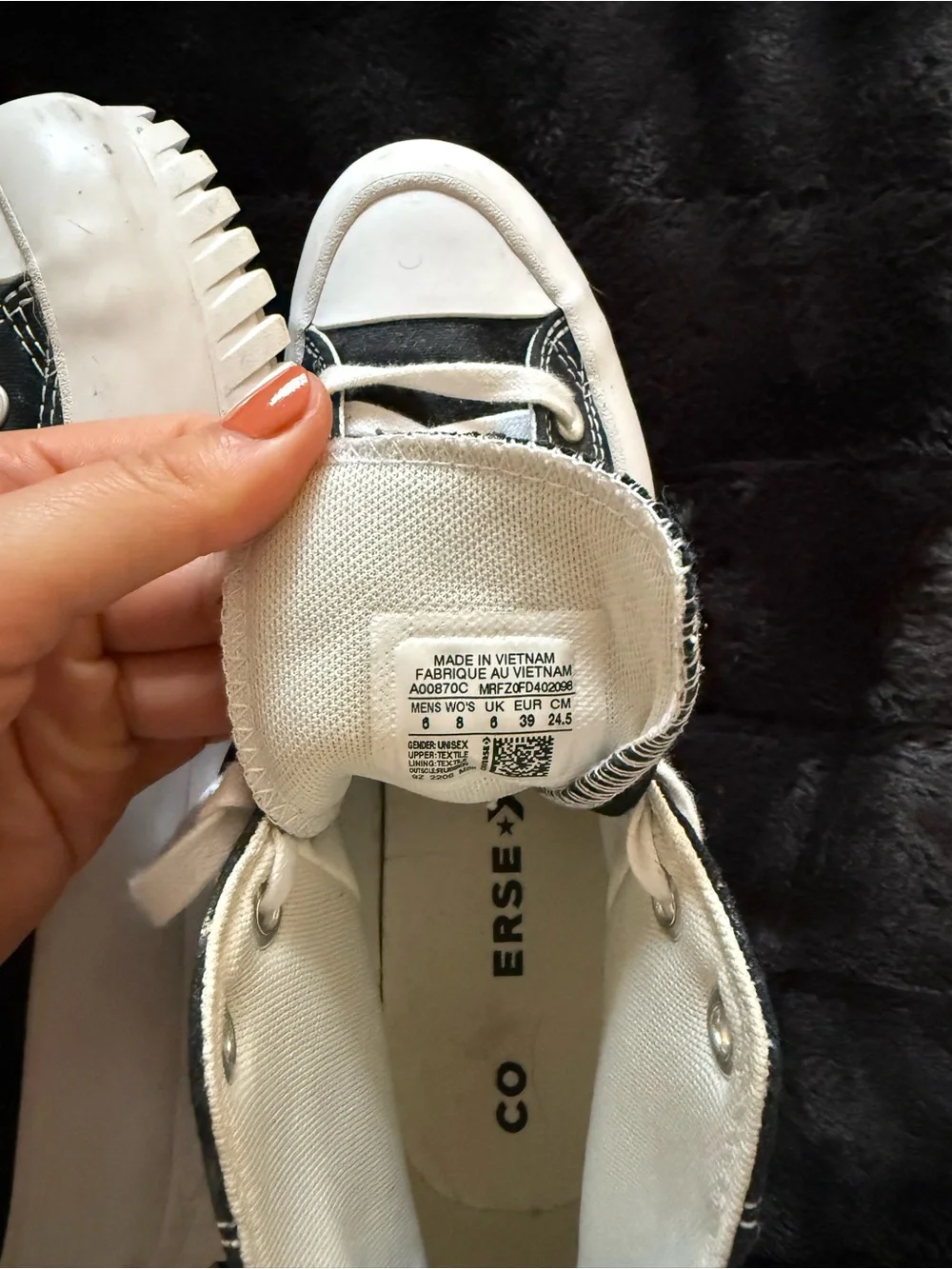 Converse Black and White High-Top Platform Sneakers